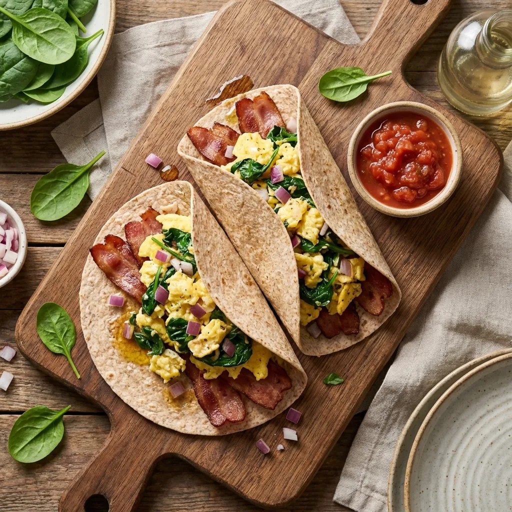 Mini burritos de desayuno