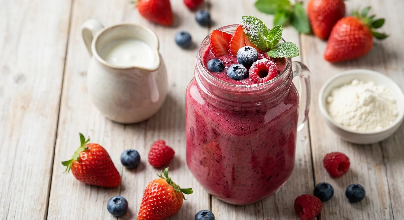 Batido cremoso de bayas