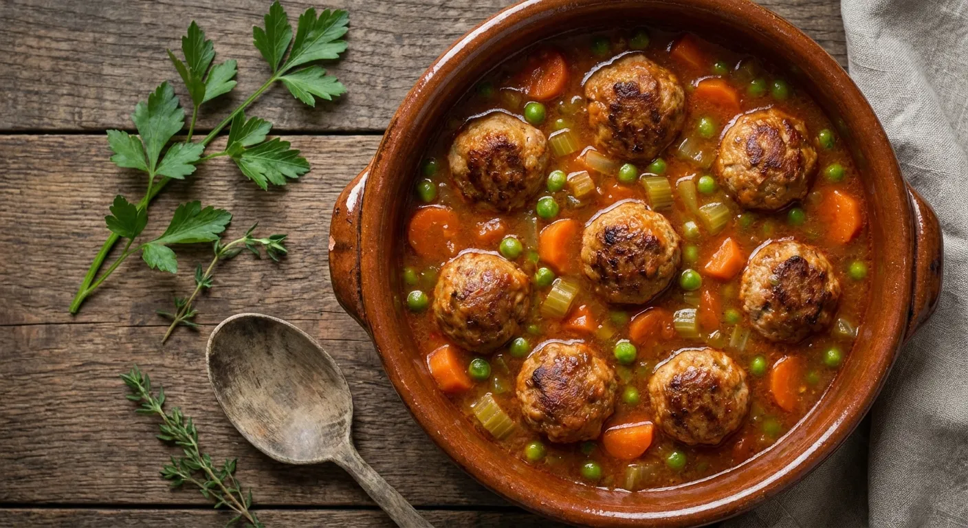 Cazuela de albóndigas de pavo