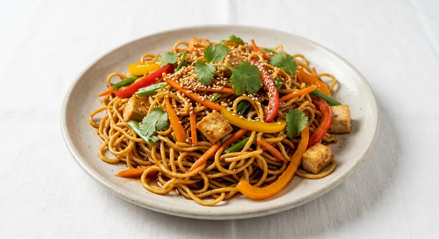 Fideos fritos asiáticos