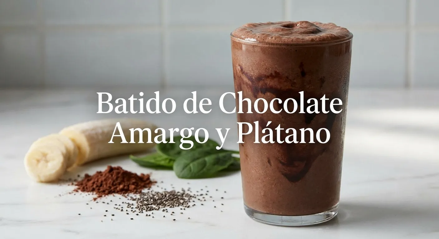 Batido de Chocolate Amargo y Plátano