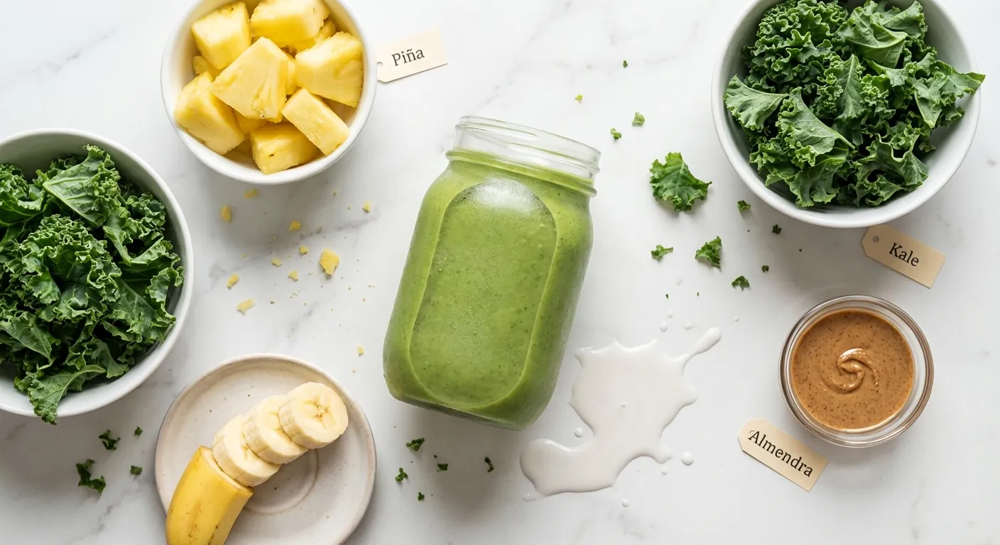 Batido Verde de Piña y Kale